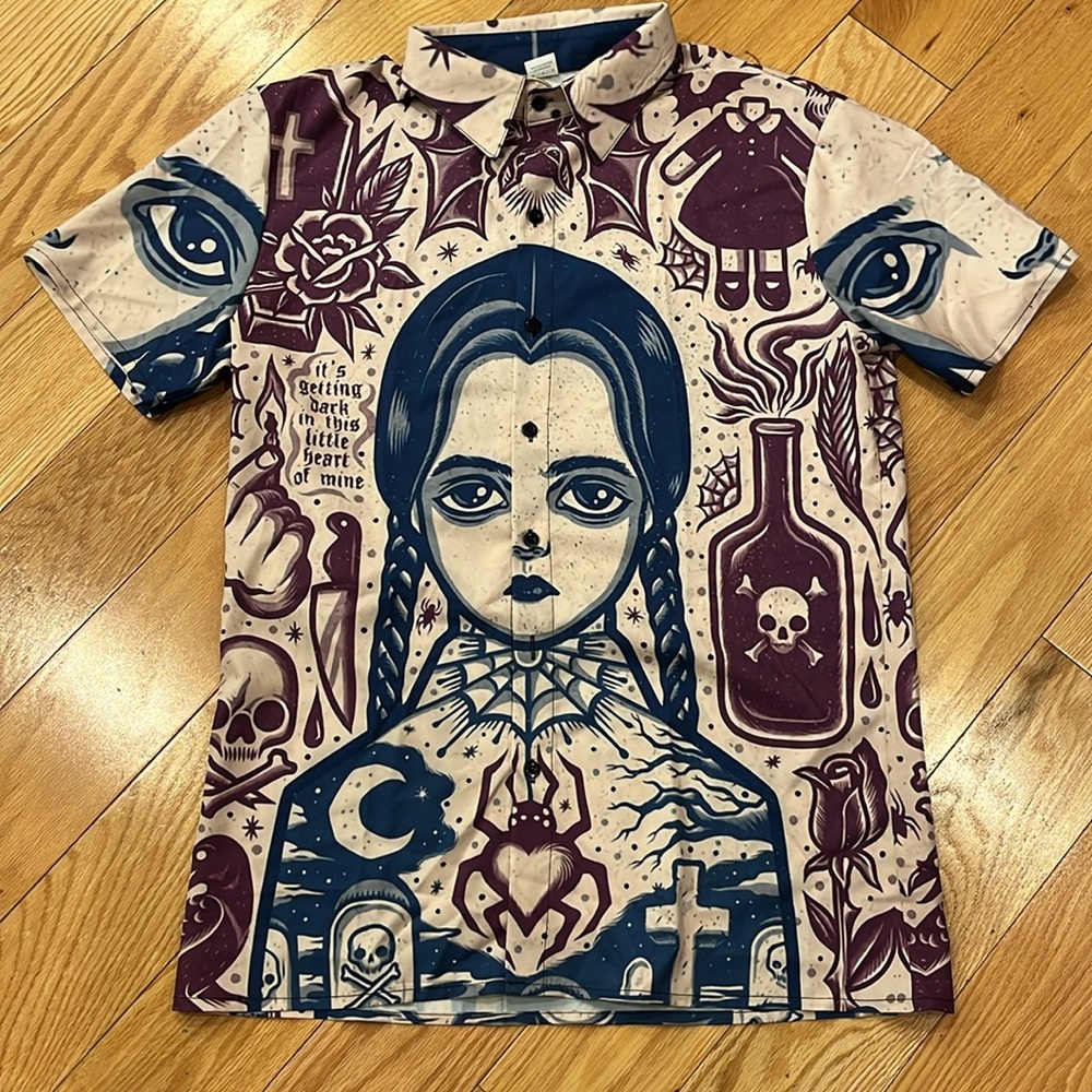 WEDNESDAY ADDAMS Camp Style shirt